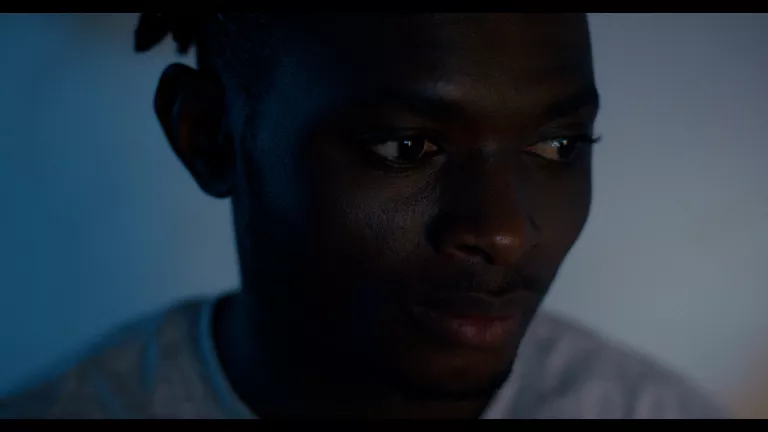 Production still from Doing his job